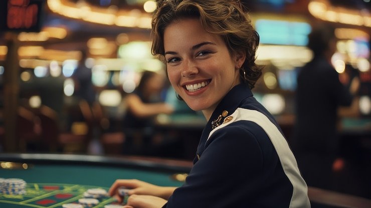 Meja blackjack dealer langsung dari studio Nolimit City dengan kamera HD